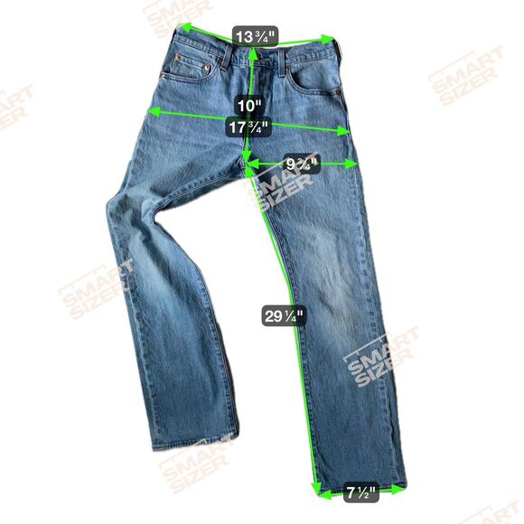 Levi's Premium Big E Wedgie Straight Leg Style Jeans Womens Size 27 Blue Classic - Picture 6 of 8